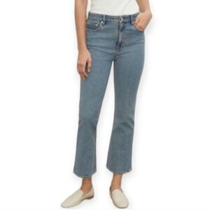 Club Monaco Denim The Kick Crop Flare Jeans High Rise Flare 26" Leg Size 27